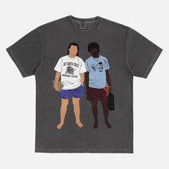 pulp fiction minimal poster vincent and jules a couple of dorks banana slugs funny Quentin Tarantino movie t-shirt