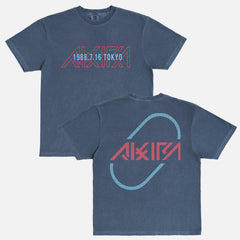 Retro Akira anime graphic tee shirt with front and back print