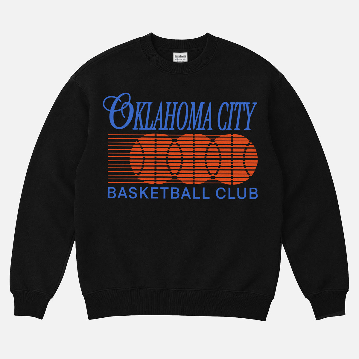 Black Oklahoma City Thunder NBA 90s basketball crewneck sweatshirt