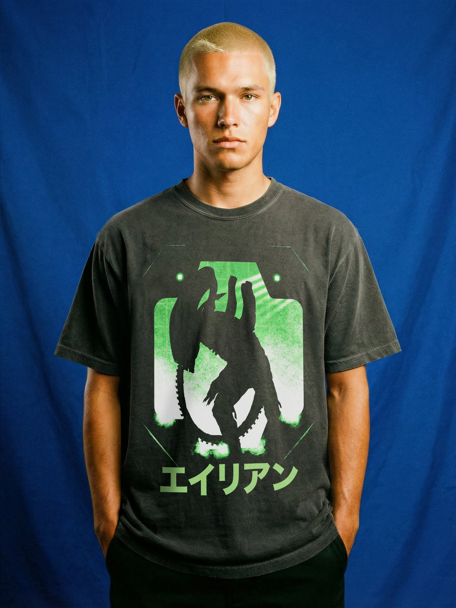 Distressed heavyweight Alien movie t-shirt for 1979 original ridley scott alien film fans