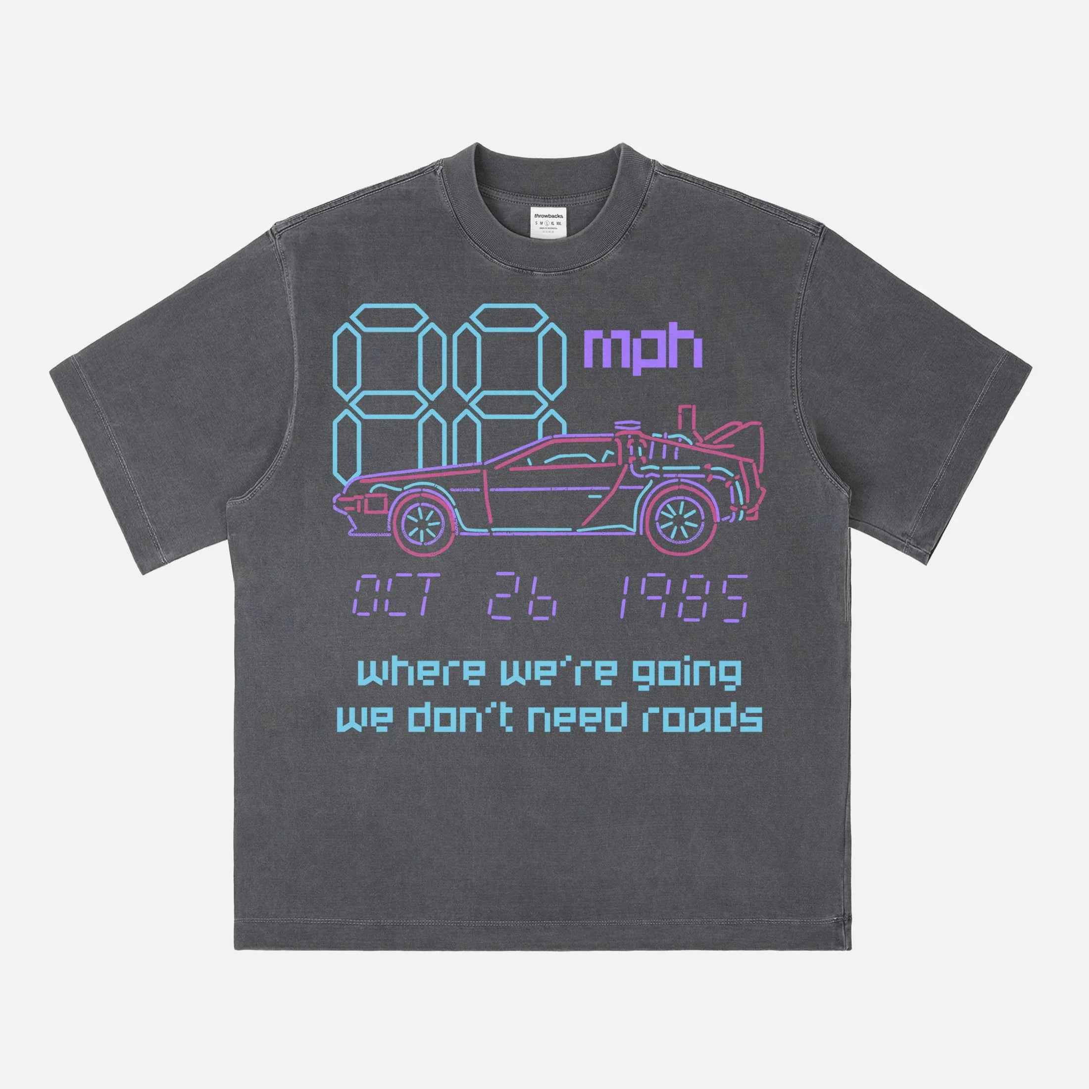 We Don't Need Roads Delorean Movie Shirt