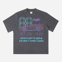 We Don't Need Roads Delorean Movie Shirt