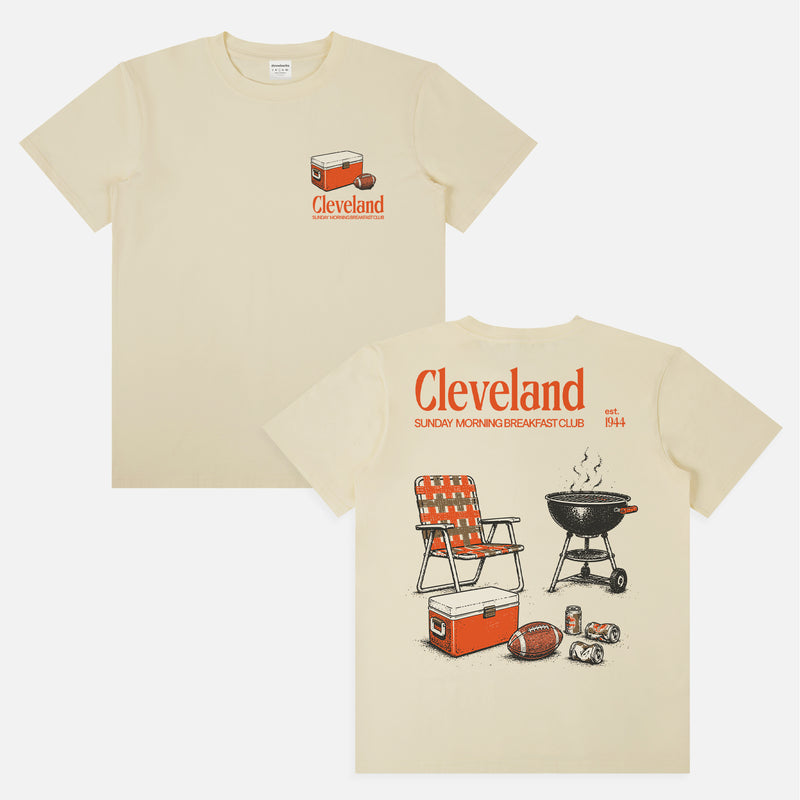 Funny vintage Cleveland Browns NFL football tailgate t-shirt with retro beer and bbq pit