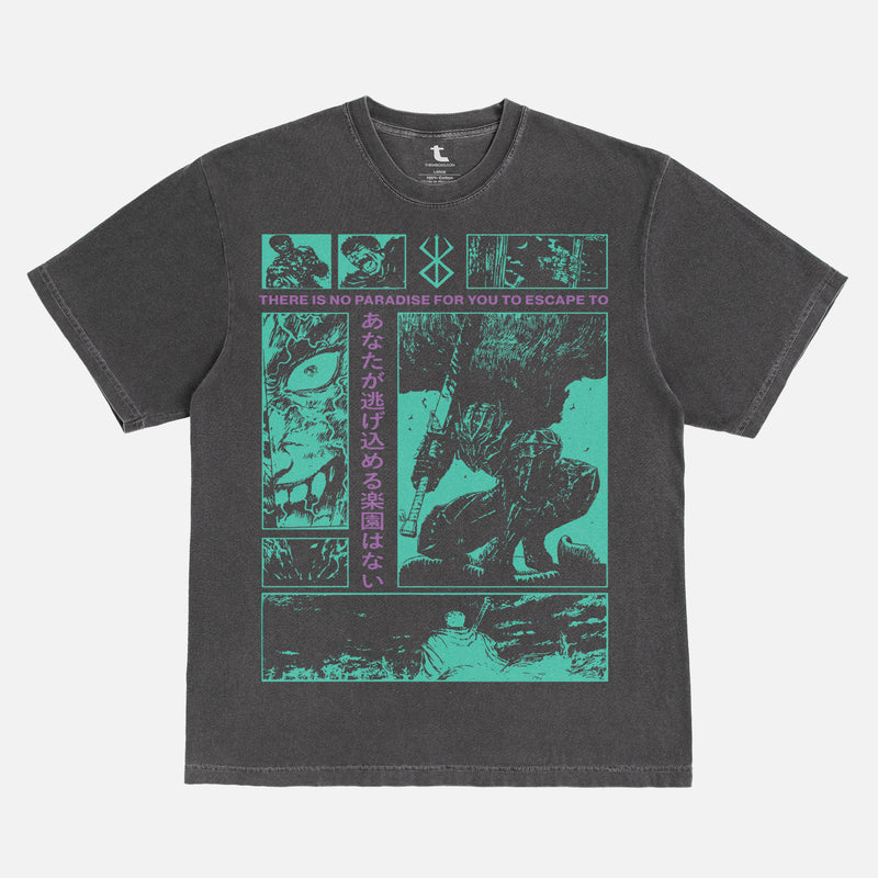 berserk anime manga tv series graphic tee shirt for men and women, retro grunge anime streetwear t-shirt