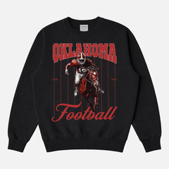 REtro Oklahoma Sooners football sweatshirt premium black college football crewneck