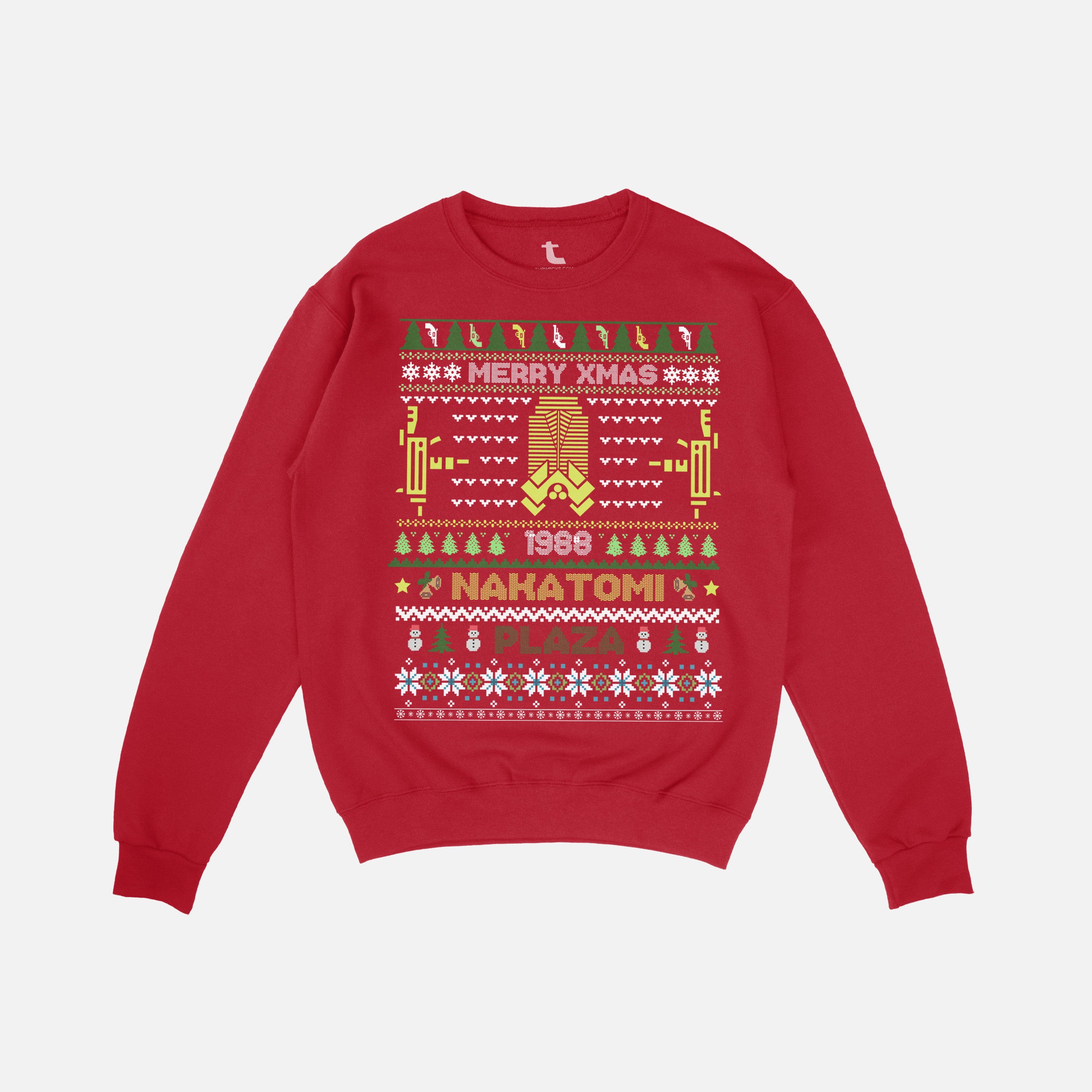 8 Bit Nakatomi Christmas Party Sweater