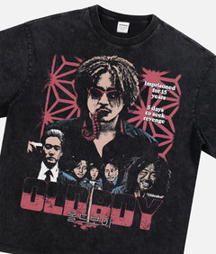 Oldboy 2003 retro streetwear t-shirt, heavyweight distressed Old boy korean movie graphic tee