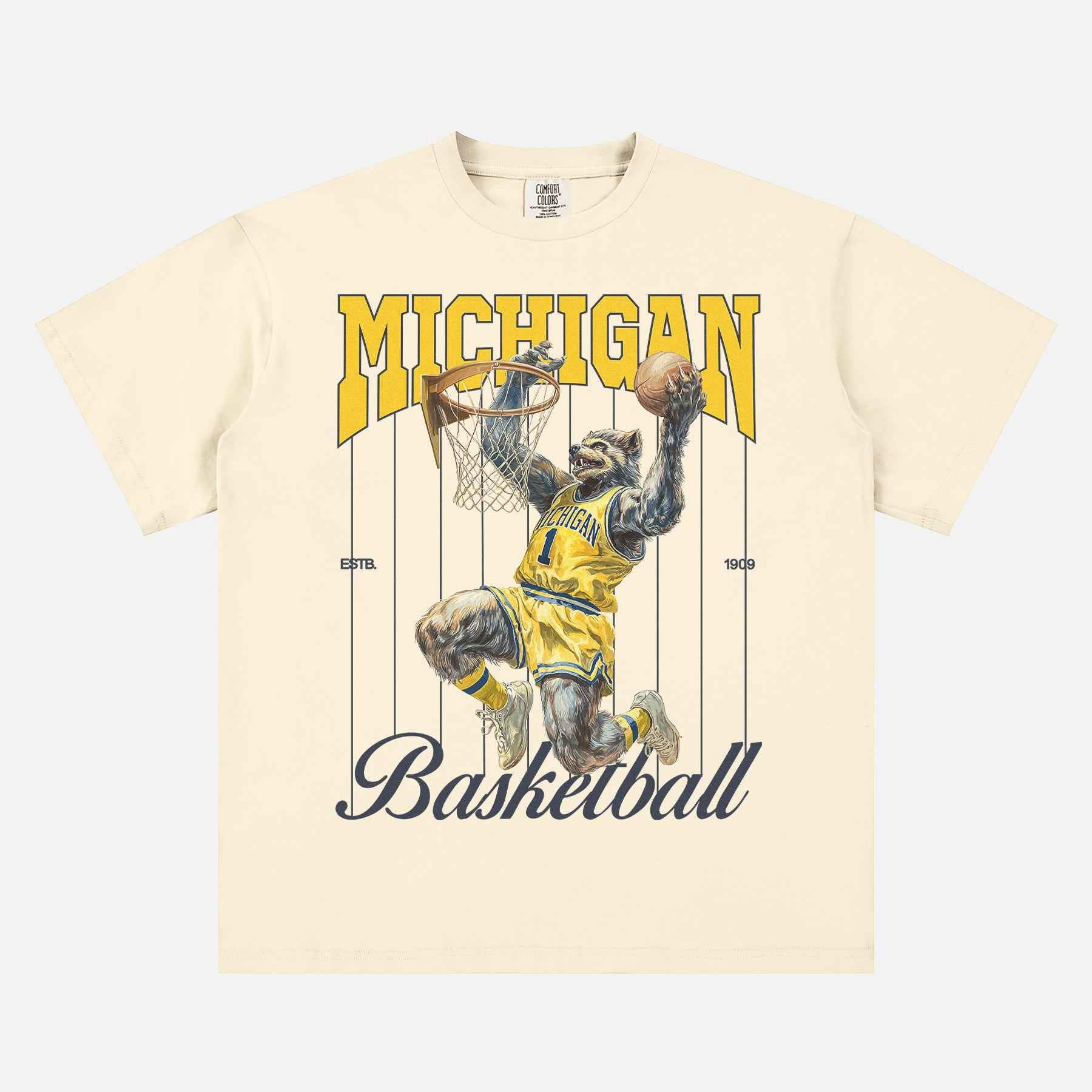 Michigan Basketball Pinstripes T-Shirt