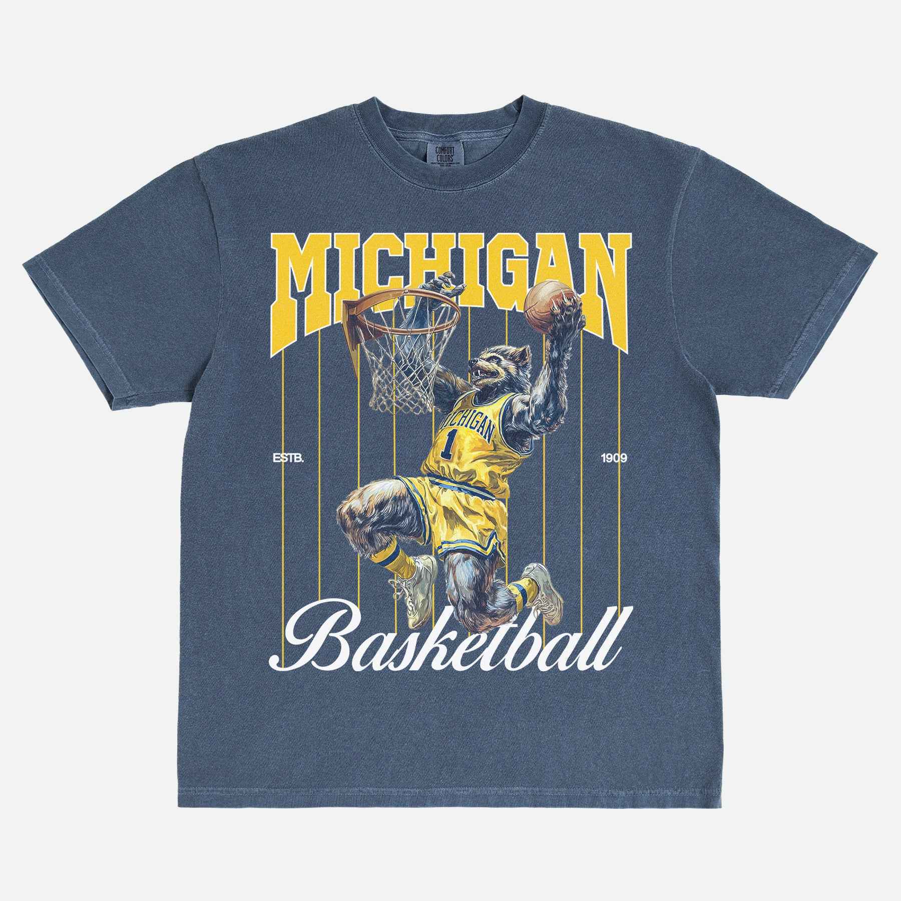 Michigan Basketball Pinstripes T-Shirt