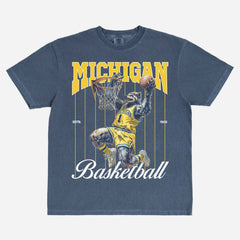 Michigan Basketball Pinstripes T-Shirt