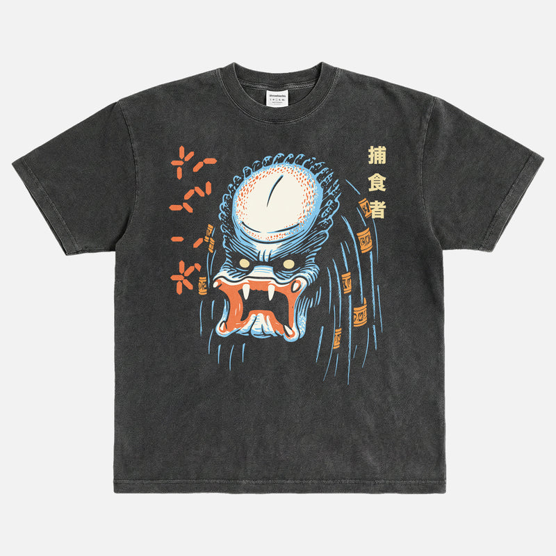 Retro black 80s sci-fi action movie graphic tee shirt for sale at throwbacks
