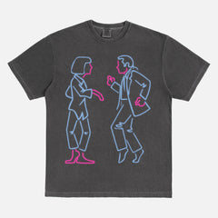 Pulp Fiction movie graphic tee with Neon Vincent & Mia Twist T-Shirt