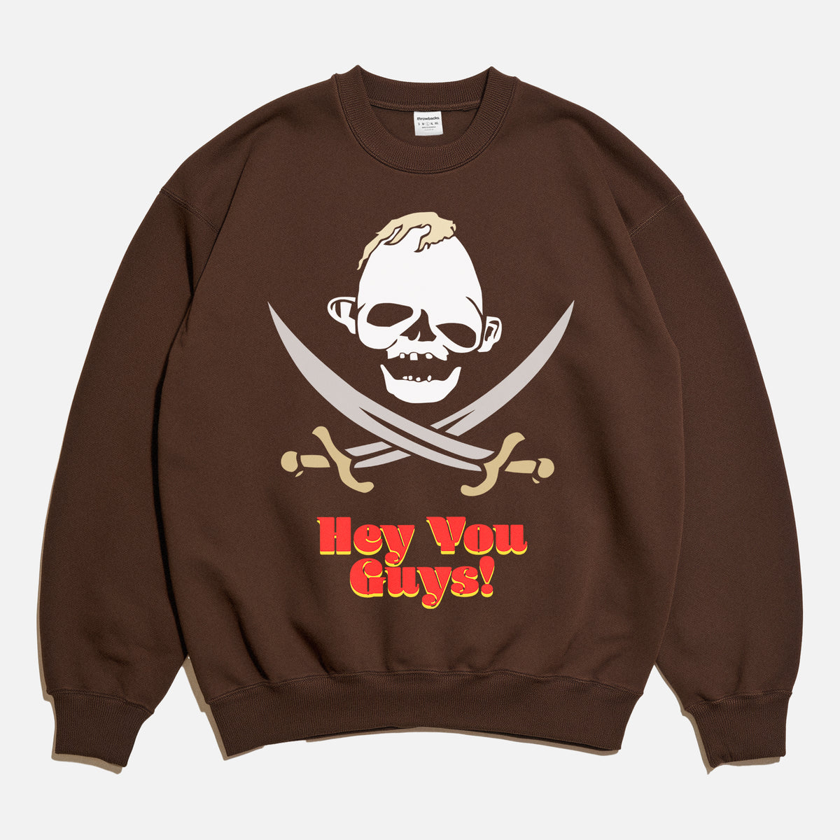 Cute retro The Goonies sweatshirt with Sloth and Hey You Guys movie quote for 80s movie apparel lovers