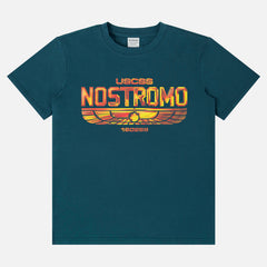 Chrome Orange Yellow USCSS Nostromo Badge Logo t-shirt, weyland yutani alien movie graphic tee streetwear