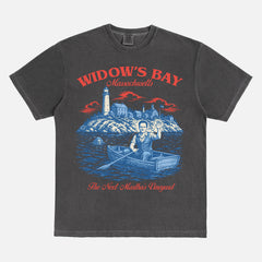 Widow's Bay TV Show  graphic T-Shirt with vintage sea hag mayor art on a unisex comfort colors tee