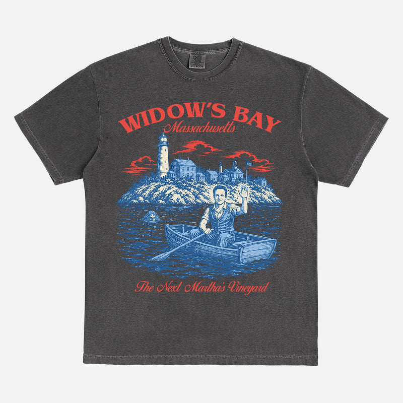 Widow's Bay TV Show  graphic T-Shirt with vintage sea hag mayor art on a unisex comfort colors tee