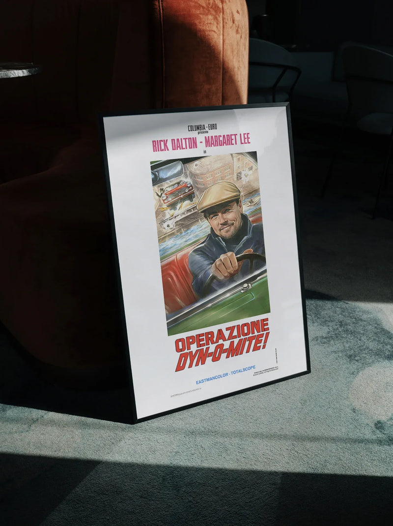 Once upon a Time in Hollywood Rick Dalton Operazione DYN-O-MITE Italian Movie Poster, framed or unframed, Quentin Tarantino film wall art print