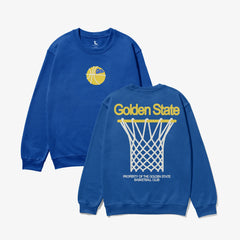 Blue heavyweight Golden State basketball streetwear sweatshirt