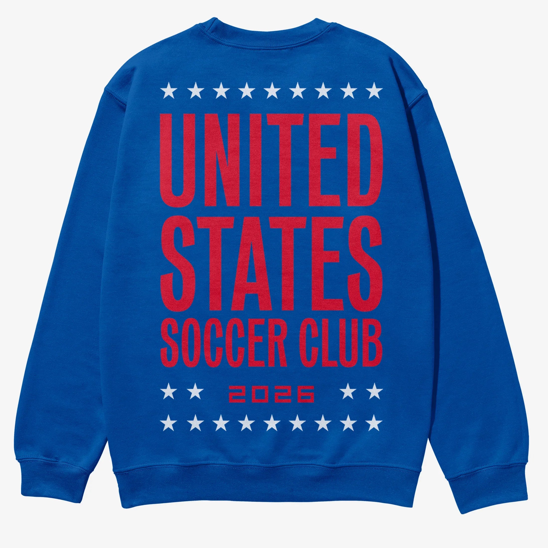 Navy United States Soccer Team World Cup Crewneck Sweatshirt, Royal blue USMNT heavyweight pullover sweater for men and women