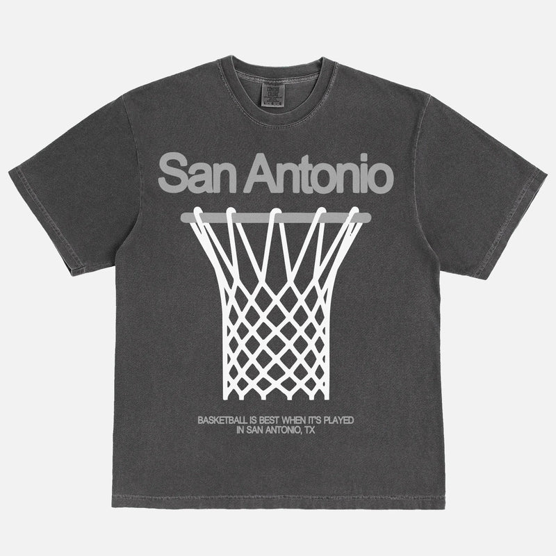San Antonio Spurs Streetwear basketball graphic t-shirt comfort colors faded black