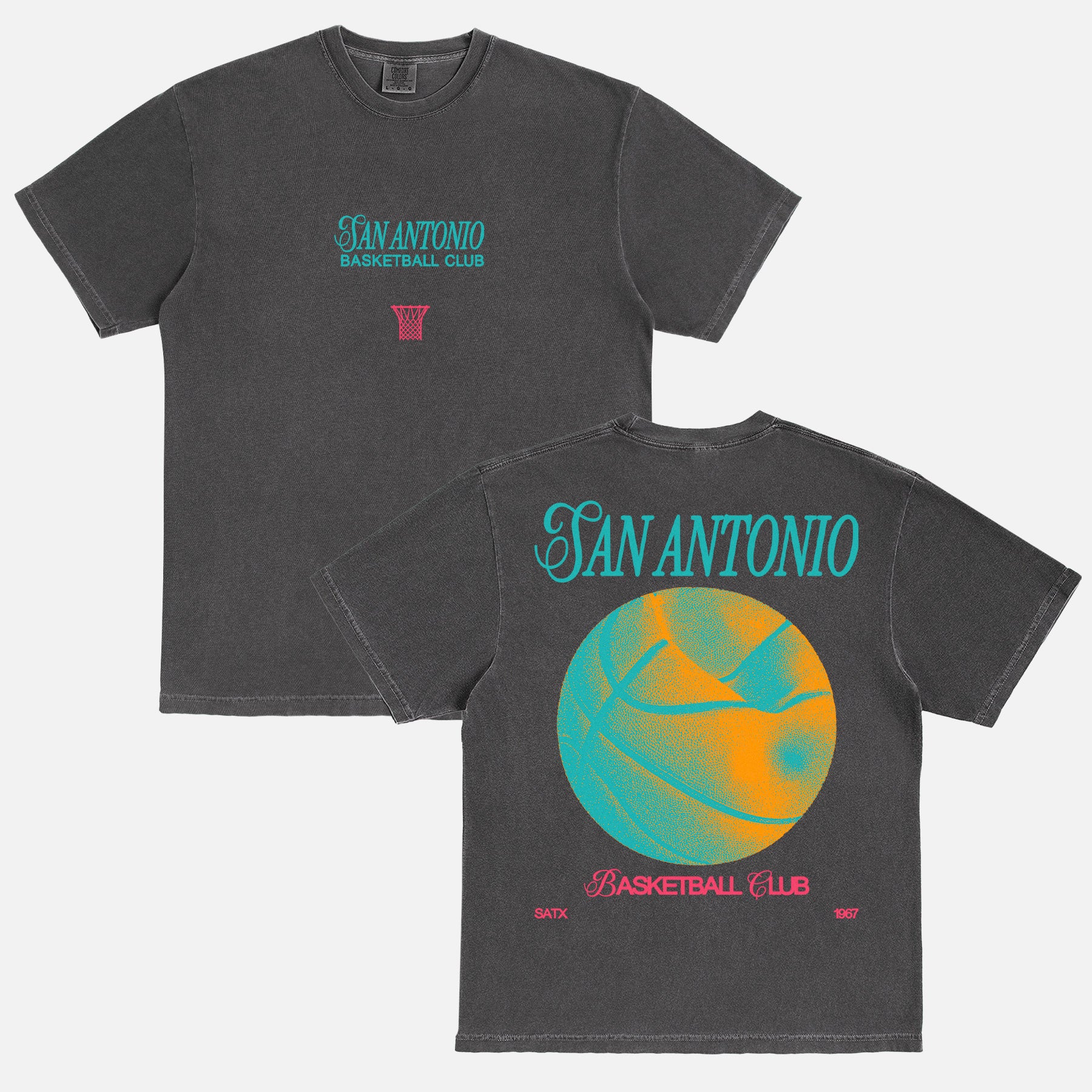Vintage San Antonio Basketball Fiesta Colors Shirt