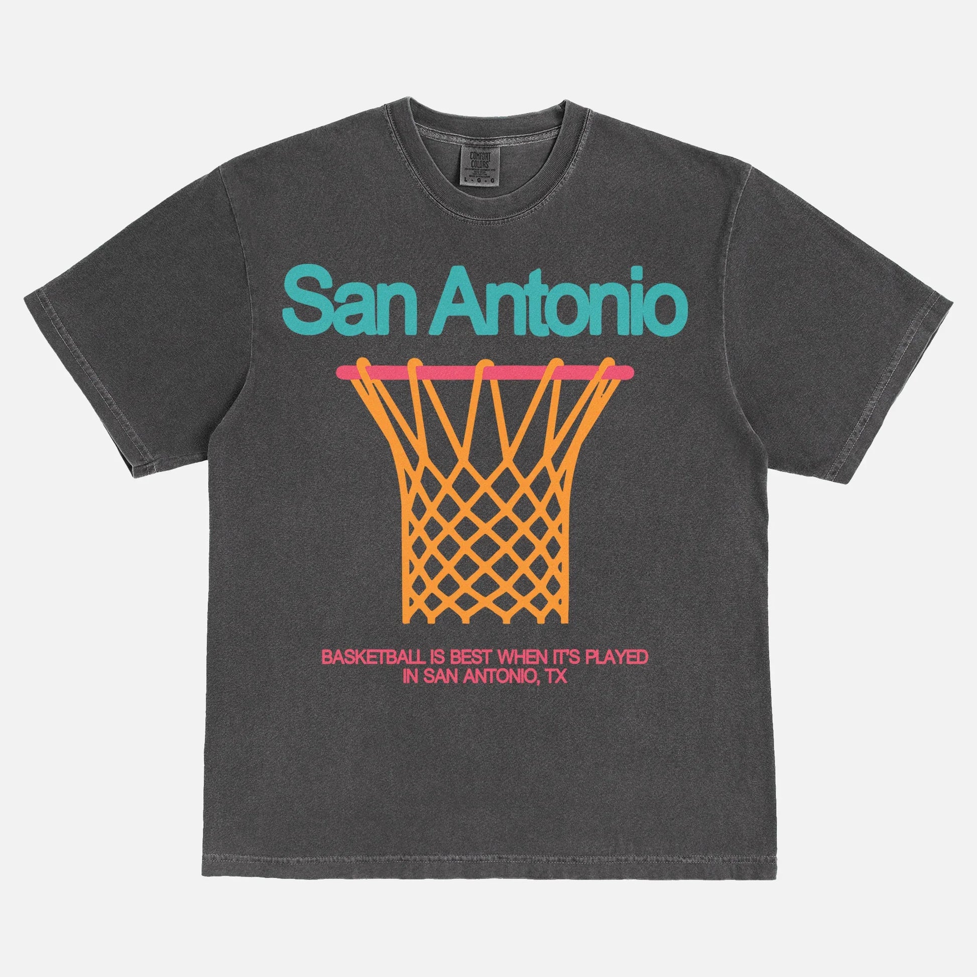 San Antonio Spurs Fiesta Colors faded black comfort colors t-shirt for men and women