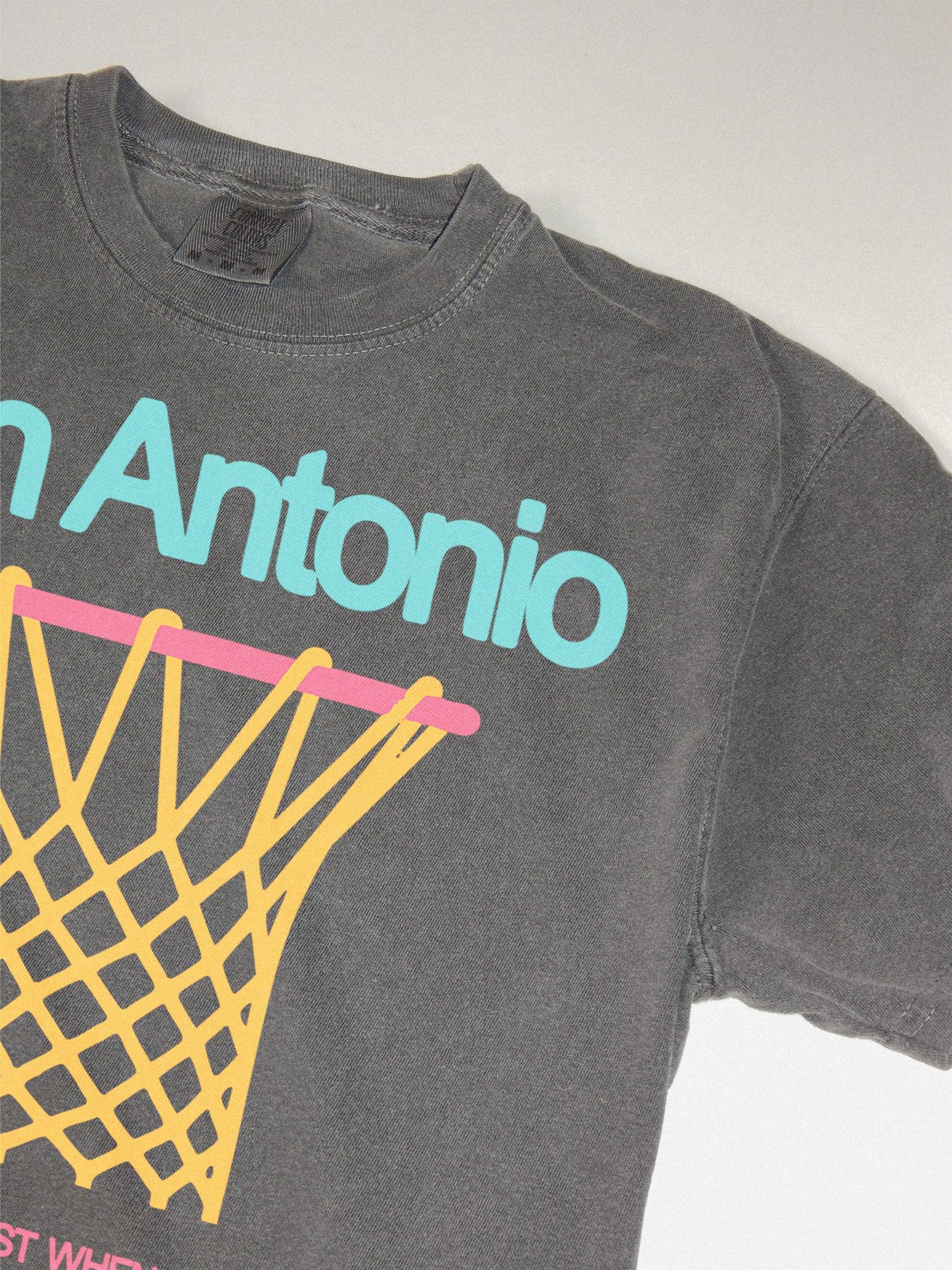 San Antonio Spurs Fiesta Colors faded black comfort colors t-shirt for men and women
