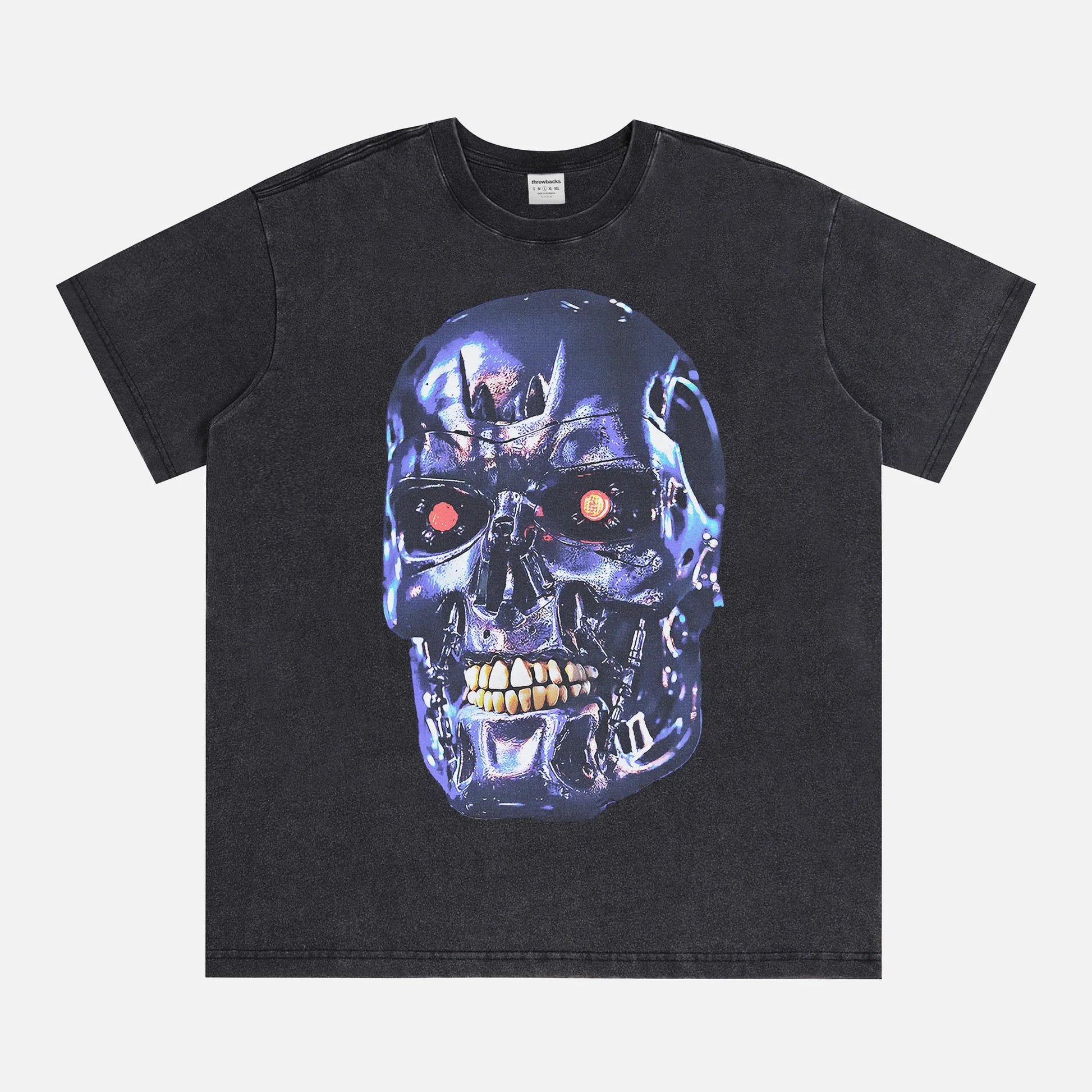 grunge Terminator T-800 movie graphic t-shirt for 80's sci-fi action film fans 