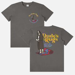 Retro The Big Lebowski moive t-shirt, funny The Dude's Rugs 90s comedy merch graphic tee for men and women