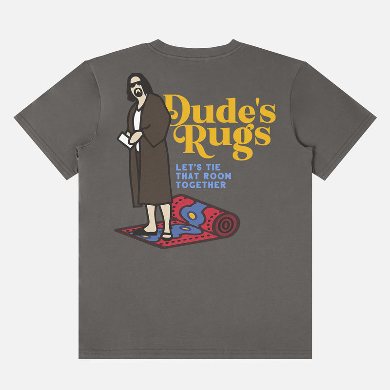 Retro The Big Lebowski moive t-shirt, funny The Dude's Rugs 90s comedy merch graphic tee for men and women