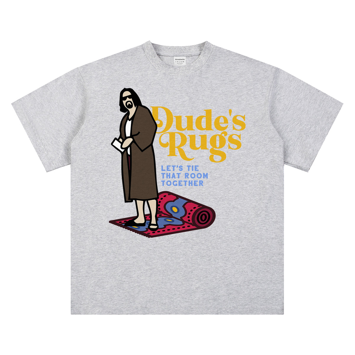 the big lebowski movie t-shirt, funny the dude's rugs company 90s movie graphic tee memorabilia