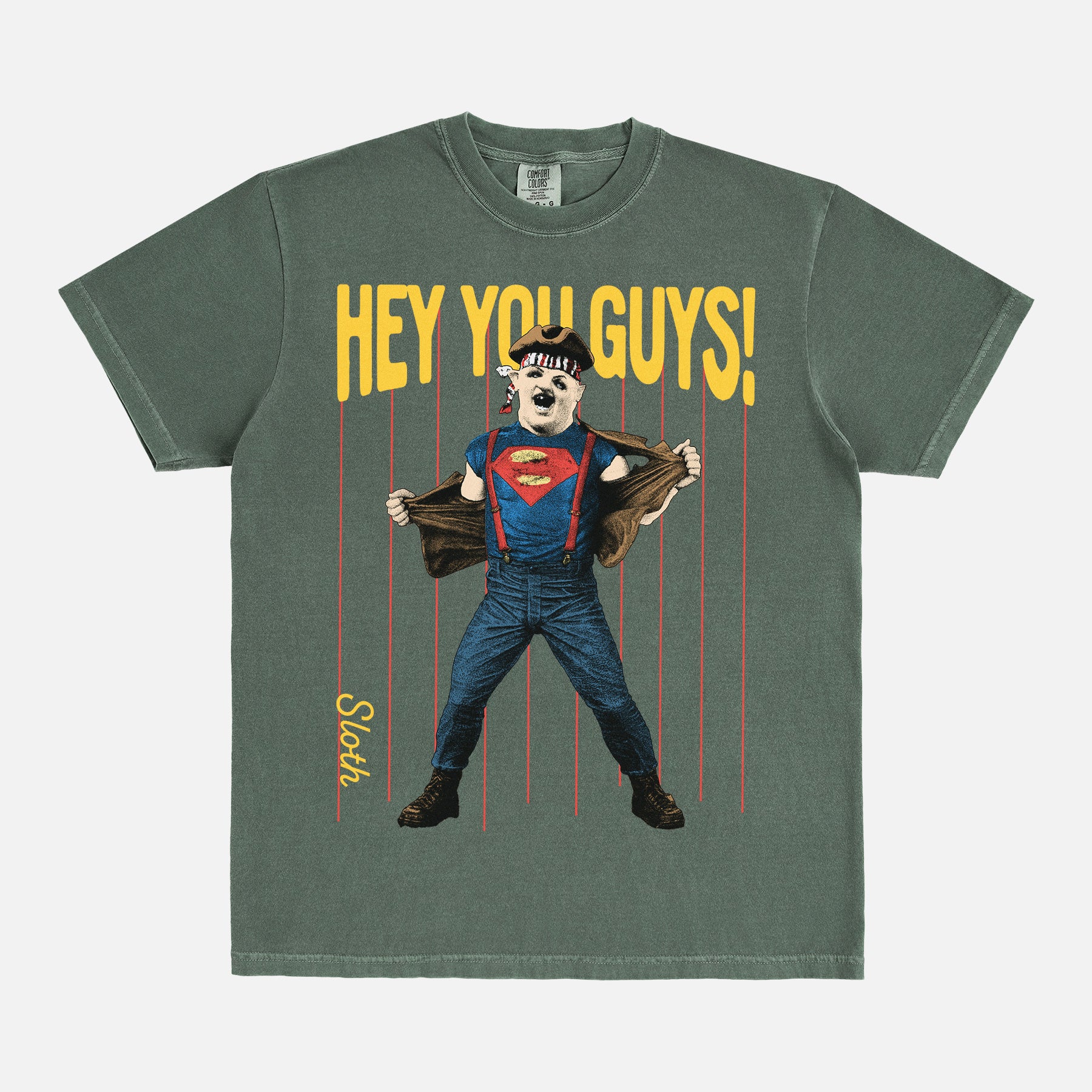 Retro The Goonies movie graphic tee, funny Sloth 80 movie t-shirt for men and women