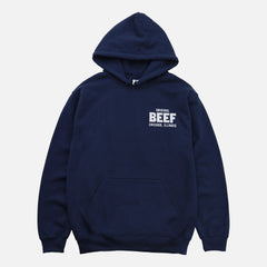 Navy The Original Beef of Chicagoland logo hoodie, the bear tv show merch sweatshirt