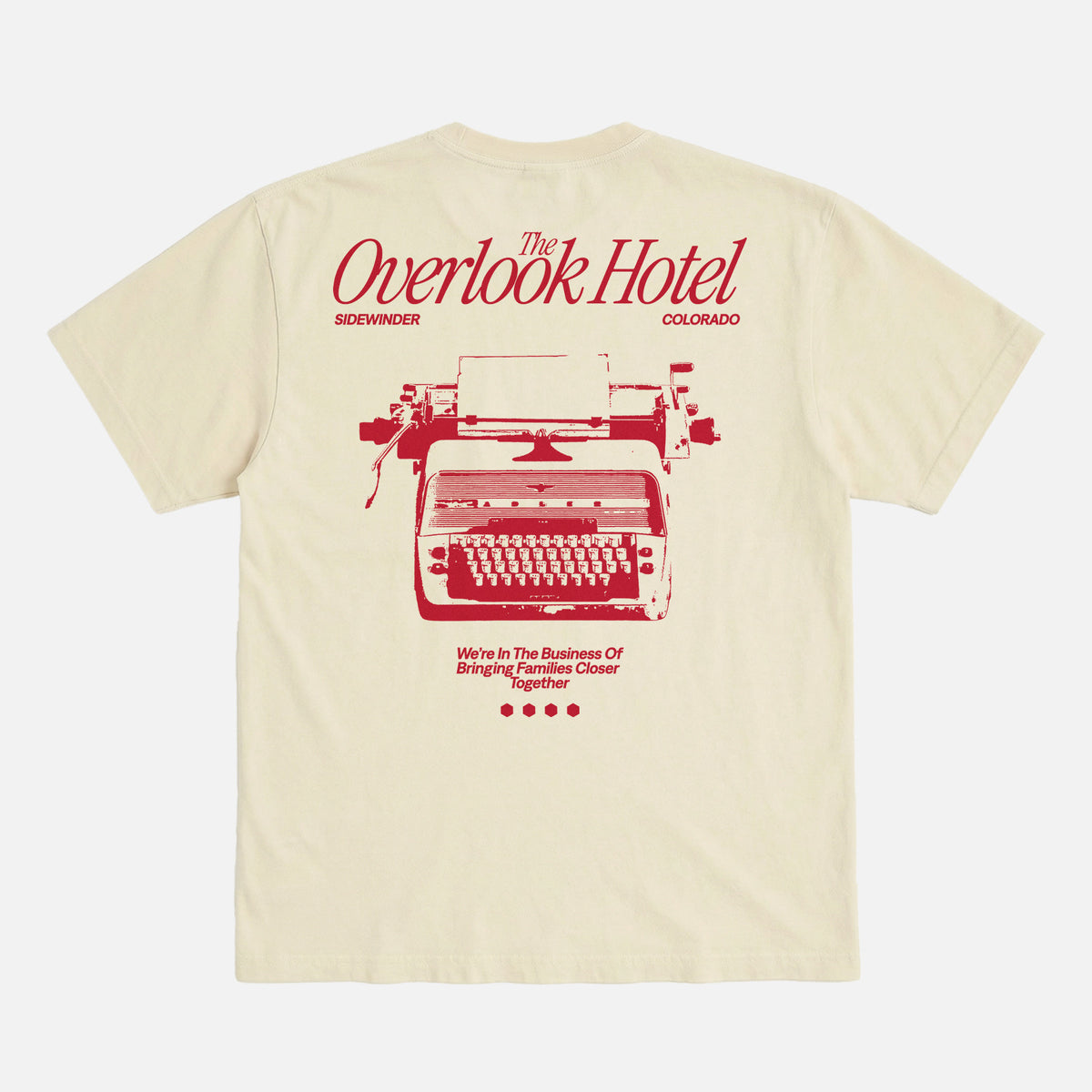 The shining movie graphic tee with vintage The Overlook Hotel  Ad  on a unisex comfort colors t-shirt