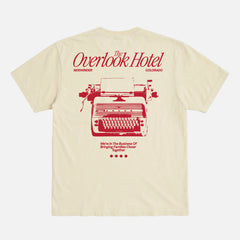 The shining movie graphic tee with vintage The Overlook Hotel  Ad  on a unisex comfort colors t-shirt