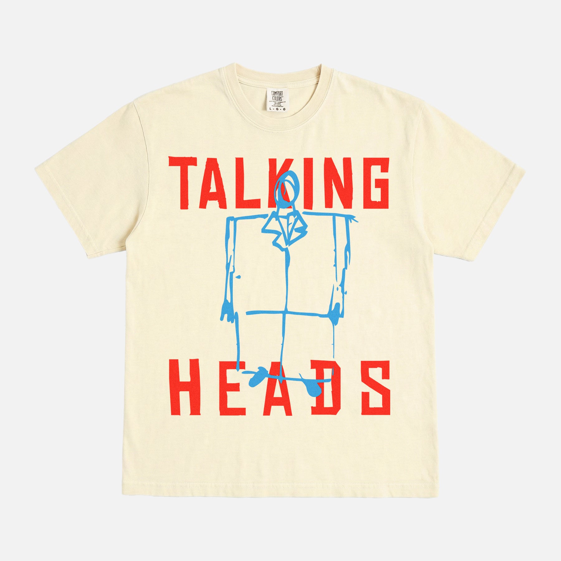 off white The Talking Heads band graphic t-shirt with david byrne suit sketch