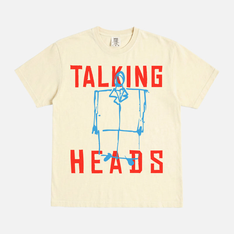 off white The Talking Heads band graphic t-shirt with david byrne suit sketch