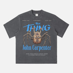 1982 The Thing horror movie graphic tee, Outpost 31 Norris Spiderhead t-shirt, retro 80s movie merch
