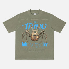 1982 The Thing horror movie graphic tee, Outpost 31 Norris Spiderhead t-shirt, retro 80s movie merch