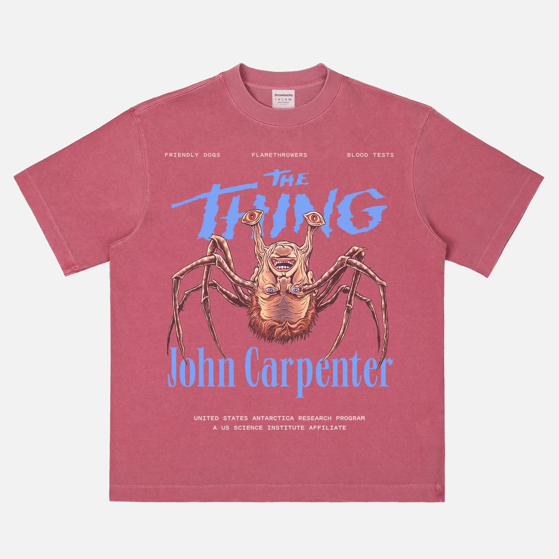 1982 The Thing horror movie graphic tee, Outpost 31 Norris Spiderhead t-shirt, retro 80s movie merch