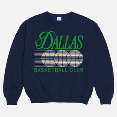 Throwback 80s and 90s Dallas Mavericks basketball streetwear crewneck sweatshirt for men and omwen