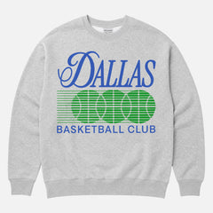 Throwback 80s and 90s Dallas Mavericks basketball streetwear crewneck sweatshirt for men and women