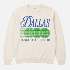 Throwback 80s and 90s Dallas Mavericks basketball streetwear crewneck sweatshirt for men and women
