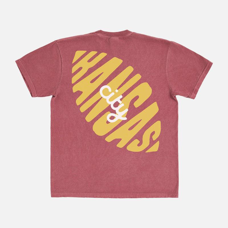 Retro Kansas City Chiefs football t-shirt with front and back print for men and women