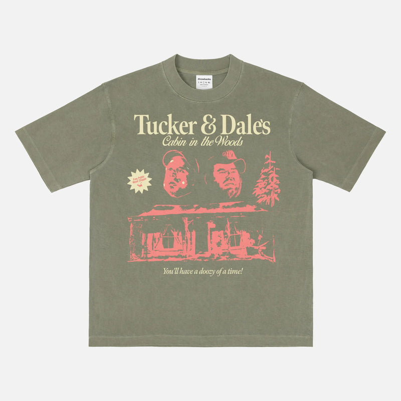 Funny Tucker & Dale Vs evil movie t-shirt, green cult classic comedy horror movie graphic tee