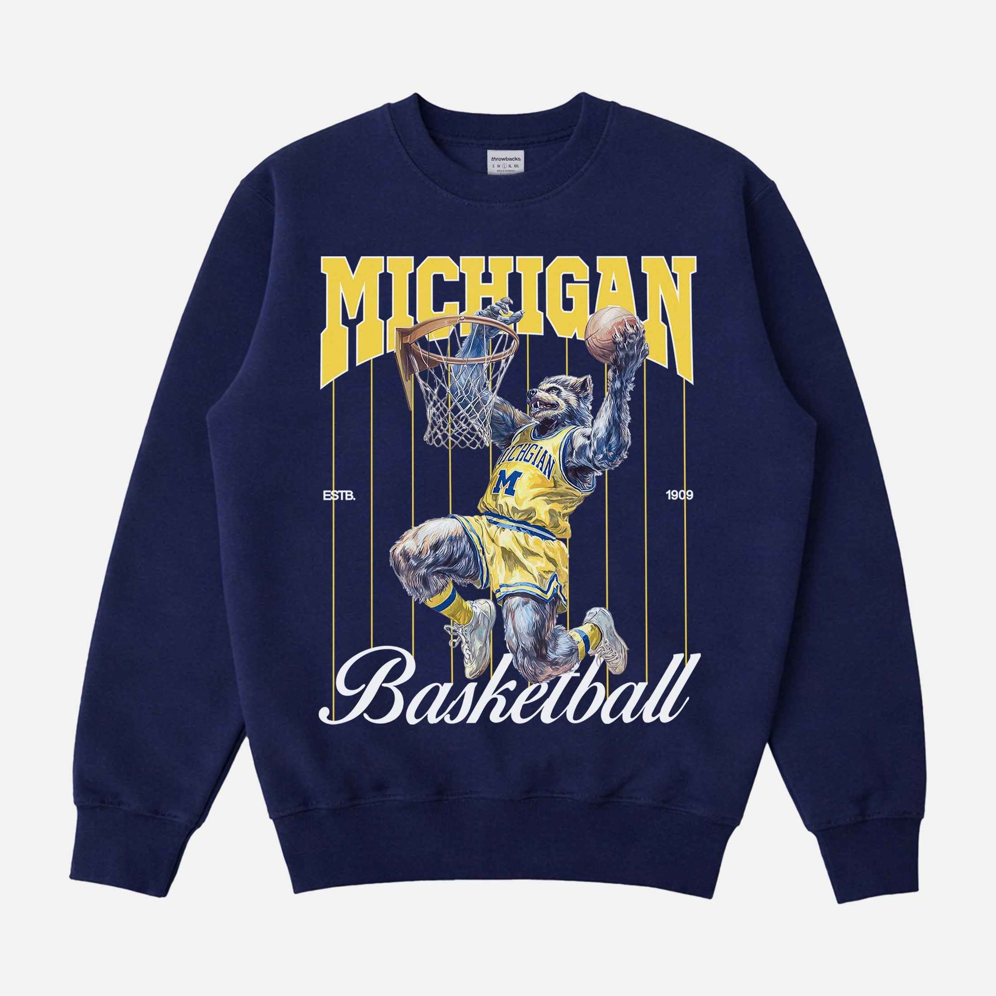 Michigan Basketball Pinstripes Sweatshirt