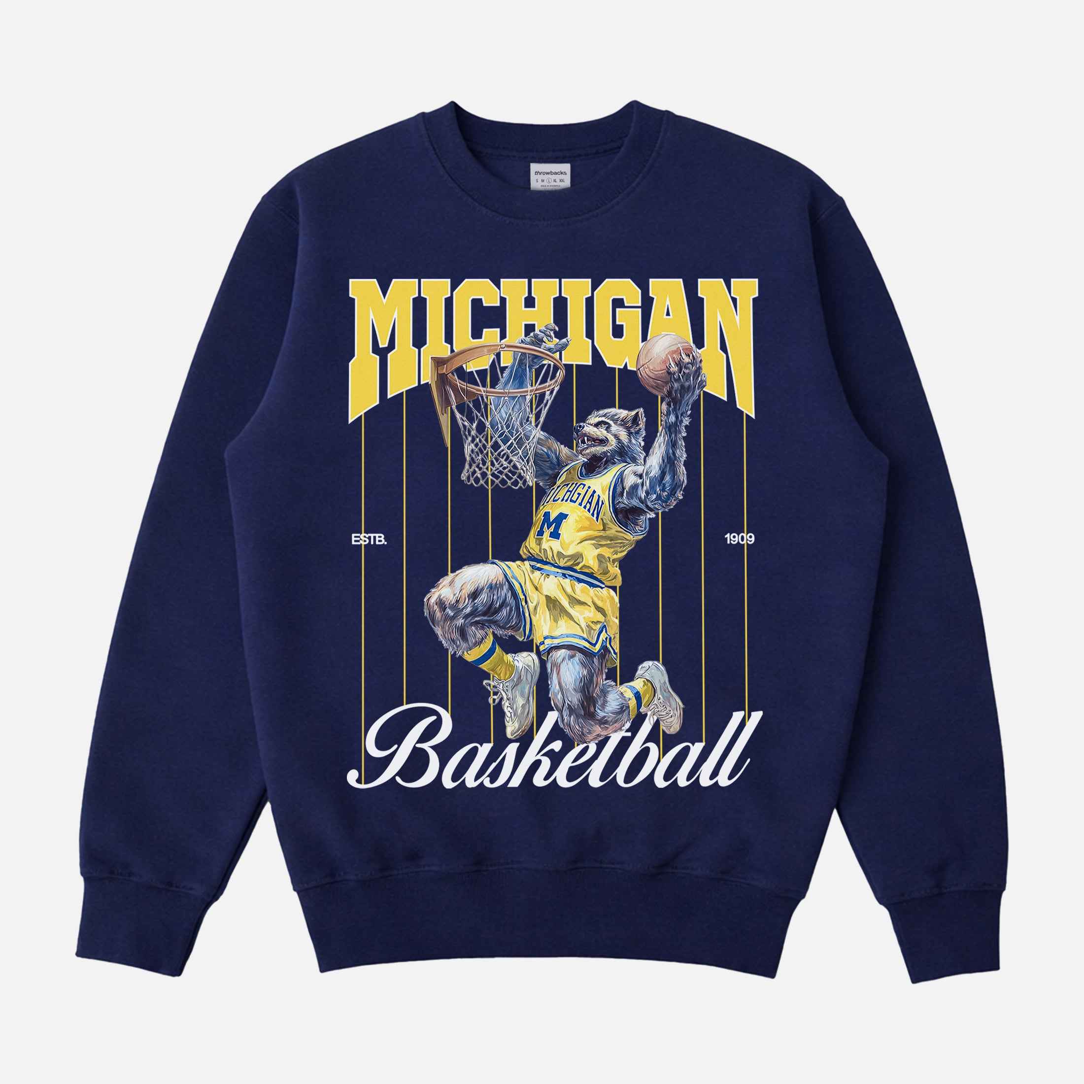 Michigan Basketball Pinstripes Sweatshirt