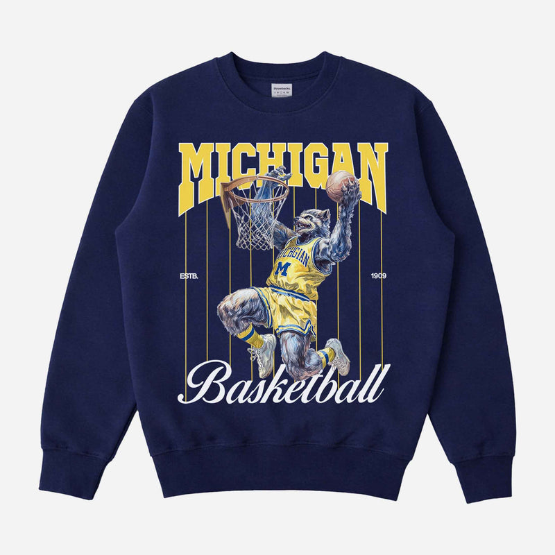 Michigan Basketball Pinstripes Sweatshirt