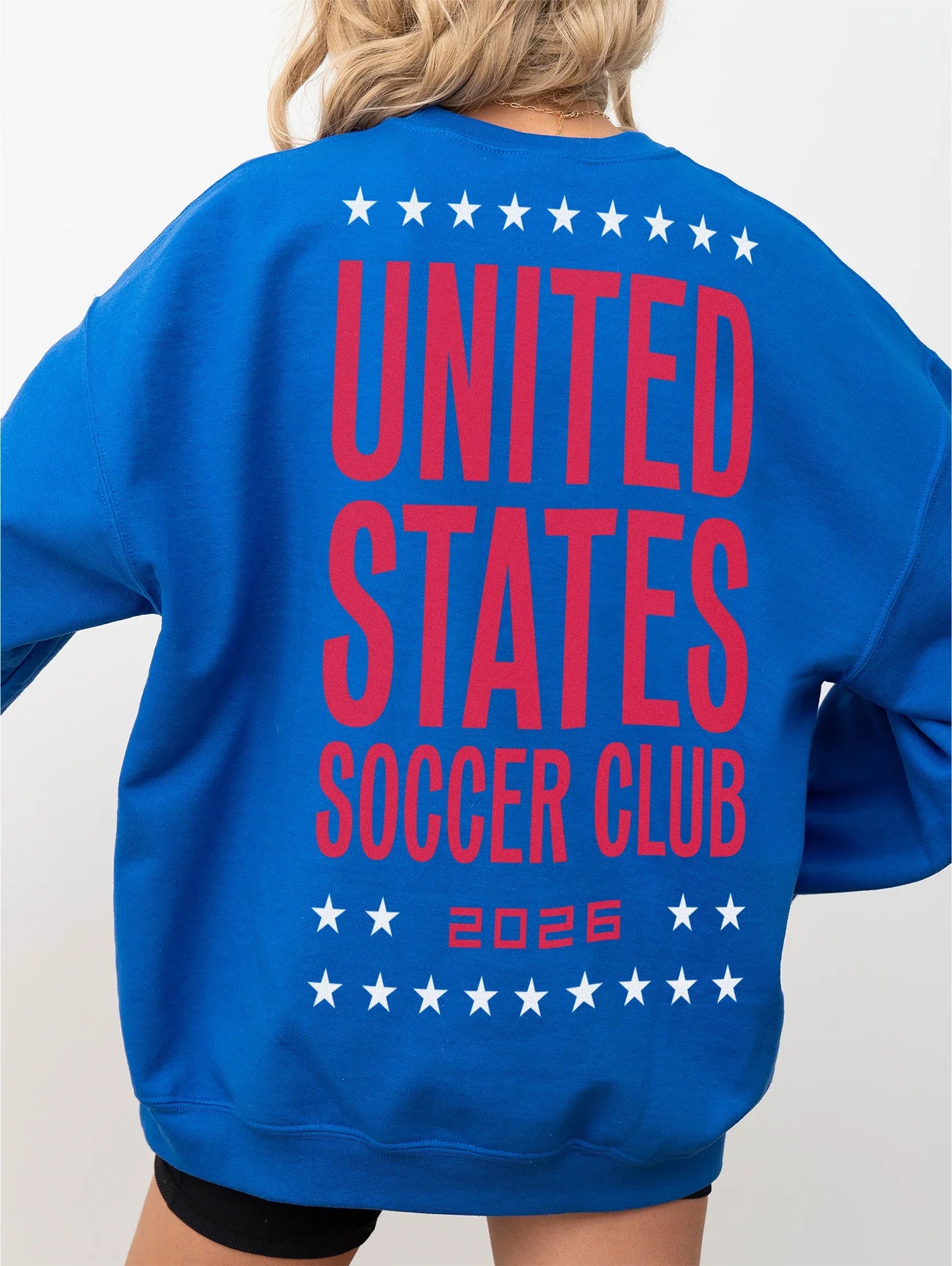 Navy United States Soccer Team World Cup Crewneck Sweatshirt, Navy USMNT heavyweight sweater for men and women