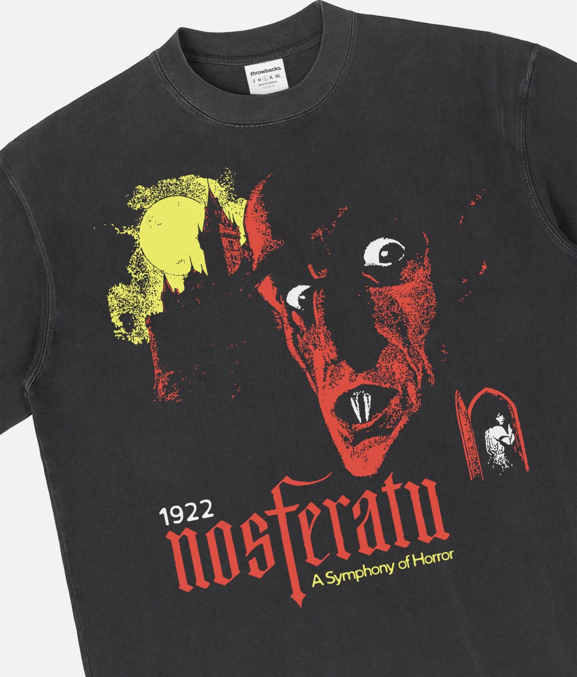 Retro Nosferatu horror movie t-shirt, vintage vampire film streetwear graphic tee shirt for men and women